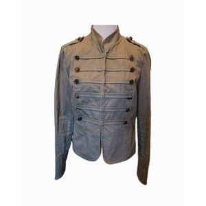 Arden B Jacket Olive Green Womens M Clasp Closure Long Sleeve; Military Style